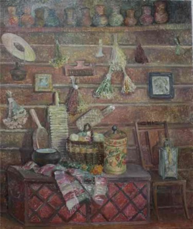 Картина под названием "В старом доме" - Светлана Рарий, Подлинное произведение искусства