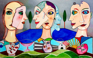 Digital Arts titled "Humanidad" by Rasaco, Original Artwork, Digital Painting