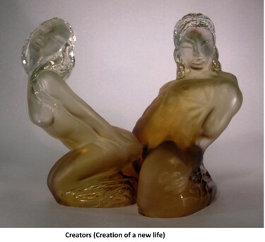 Sculpture titled "blown glass sculptu…" by Rashid Bakirov, Original Artwork, Glass