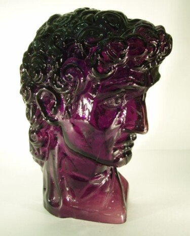 Sculpture titled "хрустальная голова" by Rashid Bakirov, Original Artwork, Glass