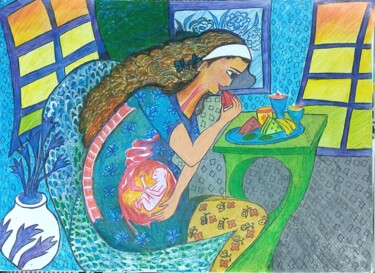 Life inside Drawing titled "Life inside" by Rashmi Kanchan, Original Art, Pencil