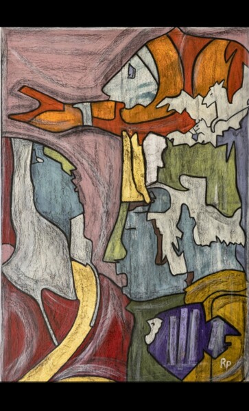 Malerei mit dem Titel "Dante e Nishikigoi" von Raspu Paola ©, Original-Kunstwerk, Acryl
