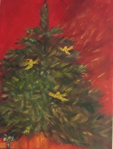 Картина под названием "Духи Рождества" - Tatiana Rassokhina, Подлинное произведение искусства, Масло