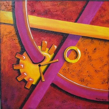 Schilderij getiteld "TIME TRAVEL" door Rasty Stone, Origineel Kunstwerk, Acryl