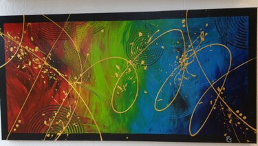 Malarstwo zatytułowany „UNIVERSUM” autorstwa Rasty Stone, Oryginalna praca, Akryl Zamontowany na Drewniana rama noszy