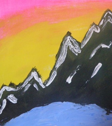 Painting titled "Mountain" by P.J.Ratliff, Original Artwork