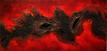 Painting titled "Magma" by Lasraud, Original Artwork, Acrylic