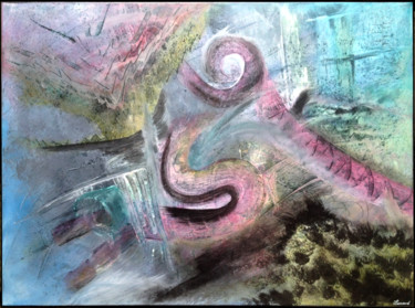 Картина под названием "Graff" - Lasraud, Подлинное произведение искусства, Акрил Установлен на Деревянная рама для носилок