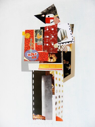 Collages titulada "" LE SERVEUR "" por Raùl Àlvarez Salàs, Obra de arte original, Recortes