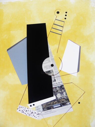 Collages titled "" GUITARE "" by Raùl Àlvarez Salàs, Original Artwork