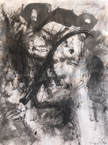 Painting titled "SUMI III" by Raul Cañestro Caballero, Original Artwork, Ink
