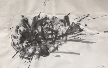 Painting titled "TELA DE ARAÑA" by Raul Cañestro Caballero, Original Artwork, Ink