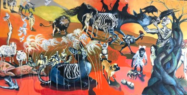 Pintura titulada "Refranes" por Raúl Rubio, Obra de arte original, Oleo Montado en Bastidor de camilla de madera