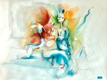 EL BAÑO TURCO 18.1x24 in ©2017 by RAUL CANESTRO CABALLERO