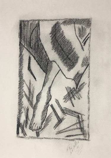 Dibujo titulada "andando descalza" por Raúl Redondo, Obra de arte original
