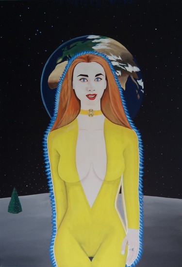 Картина под названием "Esposa del Mesias d…" - Raul Fernando Zambrana, Подлинное произведение искусства, Акрил