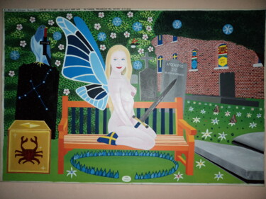 Painting titled "Ángel de de la Terc…" by Raul Fernando Zambrana, Original Artwork, Acrylic Mounted on Wood Stretcher frame