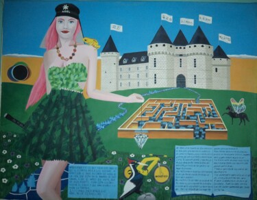 Pintura titulada "Princesa Invid Arie…" por Raul Fernando Zambrana, Obra de arte original, Acrílico Montado en Bastidor de c…