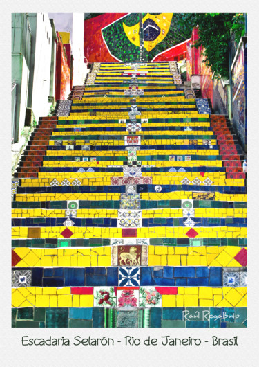 Fotografia intitulada "escadaria-selaron-r…" por Raúl Regalbuto, Obras de arte originais