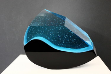 Escultura titulada "contraste-bleu-petr…" por Antoine Rault, Obra de arte original
