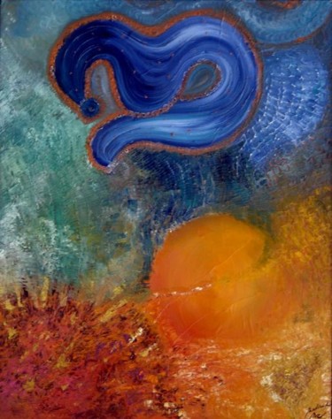 Peinture intitulée "Cosmos" par Nadine Ravalard, Œuvre d'art originale