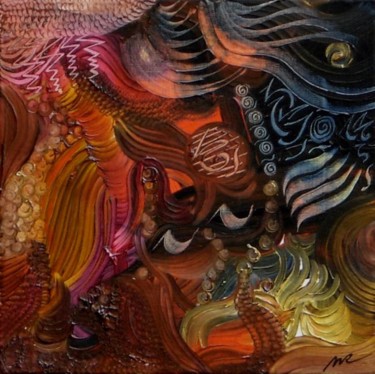 Peinture intitulée "Nuit" par Nadine Ravalard, Œuvre d'art originale