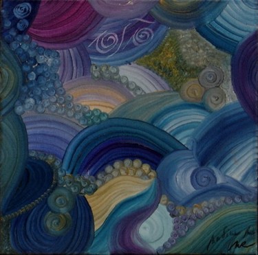 Peinture intitulée "äme en vague" par Nadine Ravalard, Œuvre d'art originale