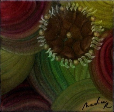 Peinture intitulée "Soleil vert" par Nadine Ravalard, Œuvre d'art originale