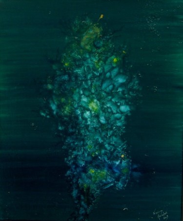 Peinture intitulée "Nébuleuse" par Nadine Ravalard, Œuvre d'art originale
