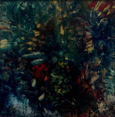 Peinture intitulée "Forêt tropicale" par Nadine Ravalard, Œuvre d'art originale