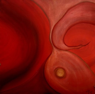 Painting titled "fusion intérieure" by Nadine Ravalard, Original Artwork