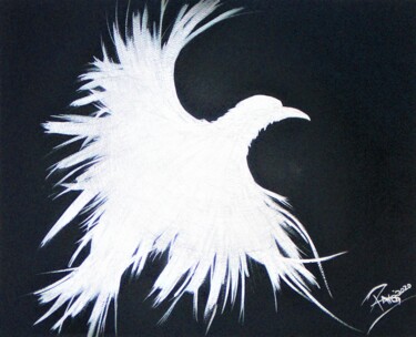 Картина под названием "RISEN . Heaven Sent" - Raven, Подлинное произведение искусства, Акрил