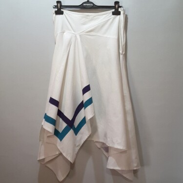 Текстильное искусство под названием "Multi-tier Skirt" - Raven, Подлинное произведение искусства, Чернила