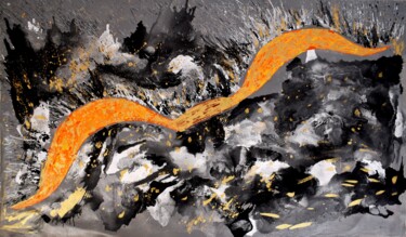 Peinture intitulée "Gandeev" par Ravi Vishwakarma, Œuvre d'art originale, Émail