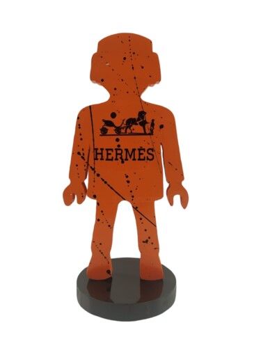 Sculpture intitulée "PLAYMO HERMES" par Ravi, Œuvre d'art originale, Bois