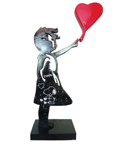Sculpture titled "BANKSYWOOD SNOOPY" by Ravi, Original Artwork, Acrylic