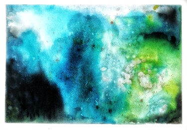 Photographie intitulée "Abstract watercolor" par Ravid Wolff, Œuvre d'art originale, Aquarelle