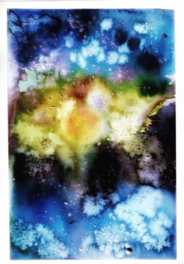 Фотография под названием "Watercolor free-flo…" - Ravid Wolff, Подлинное произведение искусства, Акварель