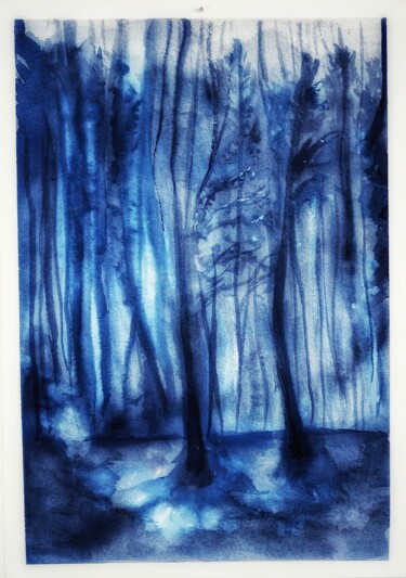 Photographie intitulée "Forest" par Ravid Wolff, Œuvre d'art originale, Aquarelle