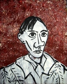 Malerei mit dem Titel "My Picasso" von Outsider Artist, Original-Kunstwerk, Öl
