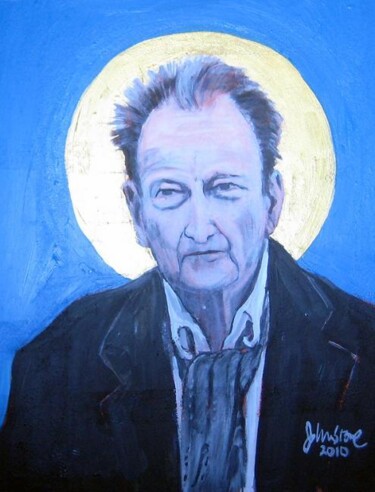 Painting titled "Lucien Freud" by Ray Johnstone, Original Artwork