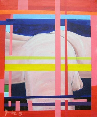 Painting titled "Derriere" by Ray Johnstone, Original Artwork, Acrylic