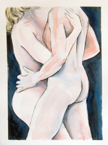 Painting titled "The Embrace" by Ray Johnstone, Original Artwork