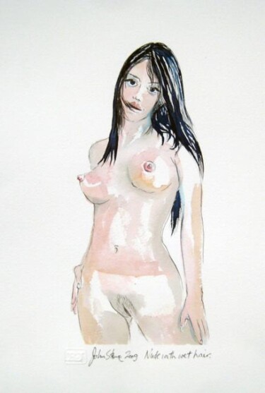Painting titled "Female Nude" by Ray Johnstone, Original Artwork