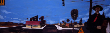 Peinture intitulée "Strange Town" par Ray Richardson, Œuvre d'art originale