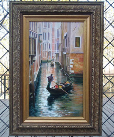 Painting titled "Venice" by Mikhail Rayev, Original Artwork, Oil