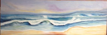 Peinture intitulée "La vague enorme" par Raymonde Etcharry, Œuvre d'art originale, Huile