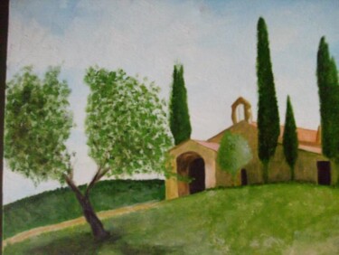Painting titled "Chapelle Provençale" by Raymond Cyran, Original Artwork