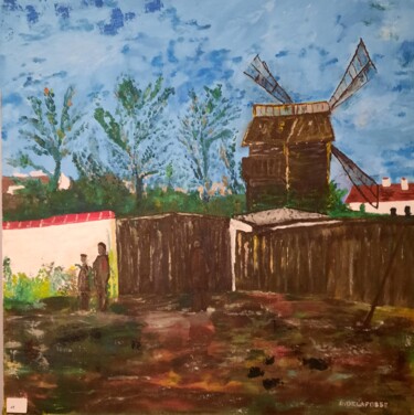 Peinture intitulée "le moulin de la gal…" par Raymond Delafosse, Œuvre d'art originale, Huile