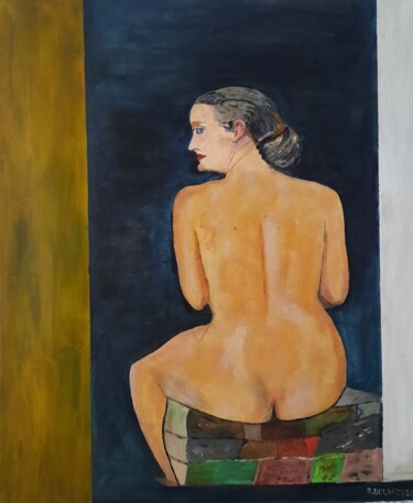 Malerei mit dem Titel "POUF" von Raymond Delafosse, Original-Kunstwerk, Öl